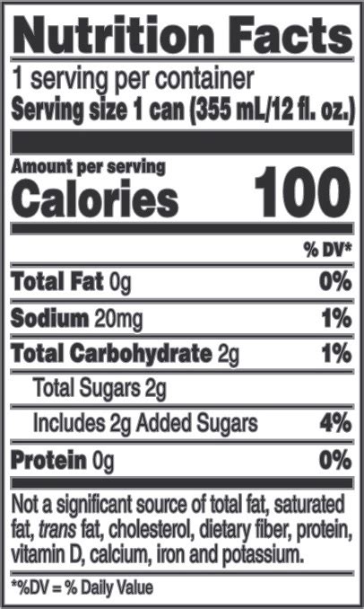 white claw seltzer nutrition facts.